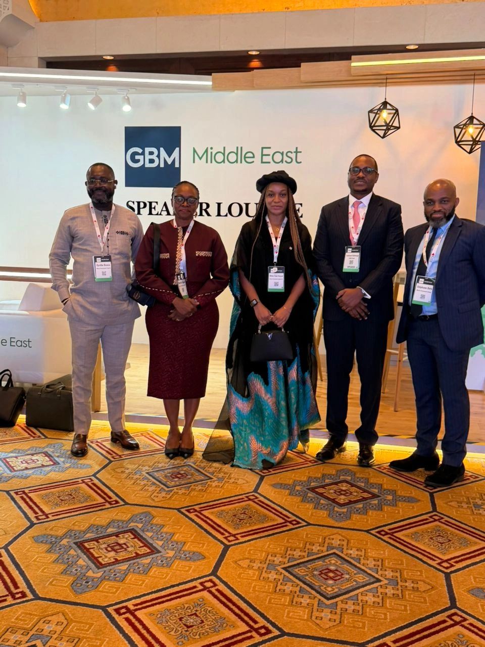 Participants photographed in the GBM Middle East speakers’ lounge in Dubai, from HIG’s event report.